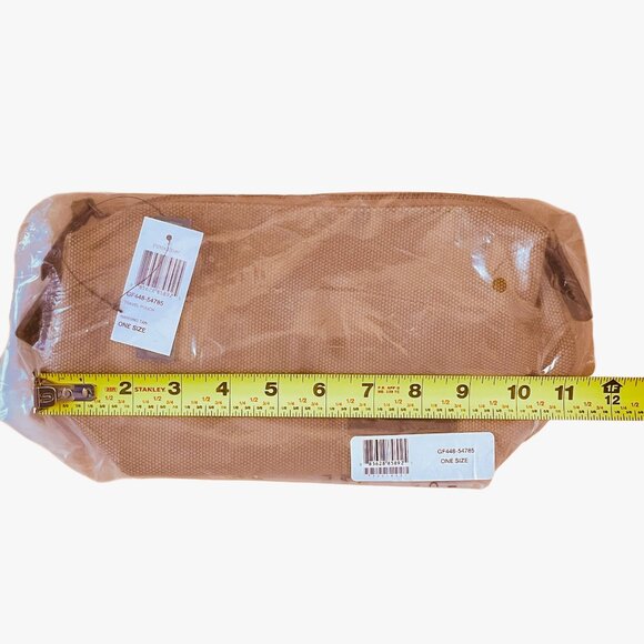 Pendleton Harding Travel Pouch — Canvas & Wool Zip Bag Tan Highland Peak NWT - Picture 9 of 11